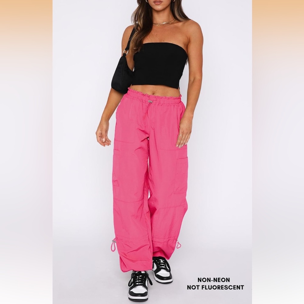 Hot Pink Parachute Pants